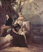 Francesco Hayez Portrait of the family Stampa di Soncino Sweden oil painting artist